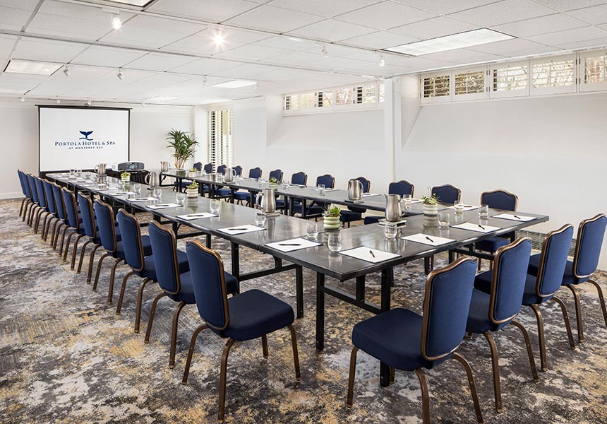 Meeting room with projector.