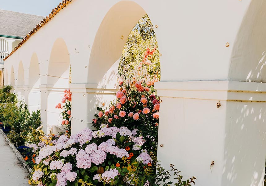 Memory Garden arches.