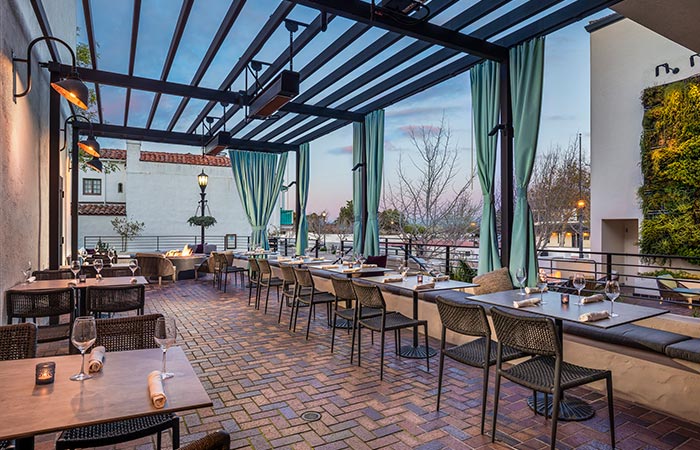 The Club Room patio.