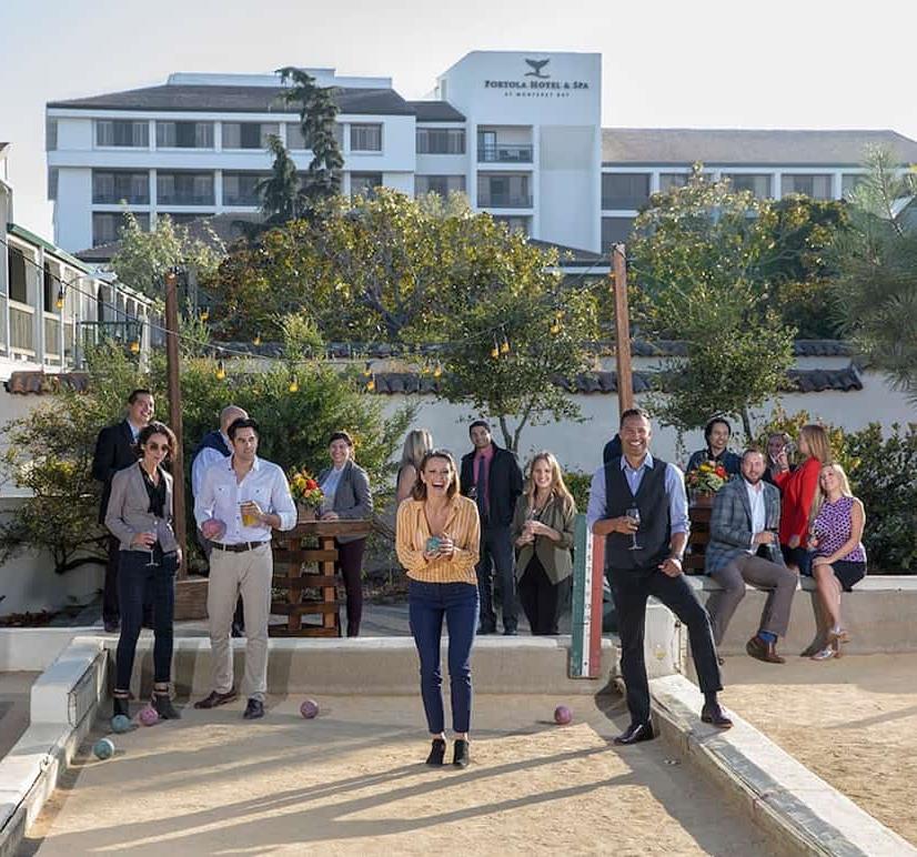 Bocce Court gathering