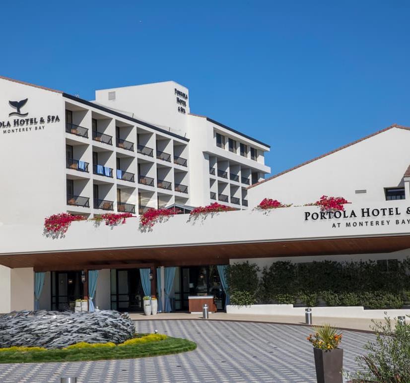 Exterior of the hotel entrance