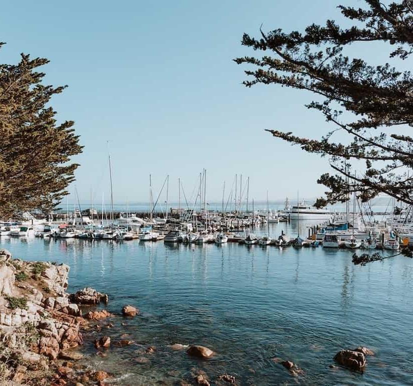 Harbor at sunset