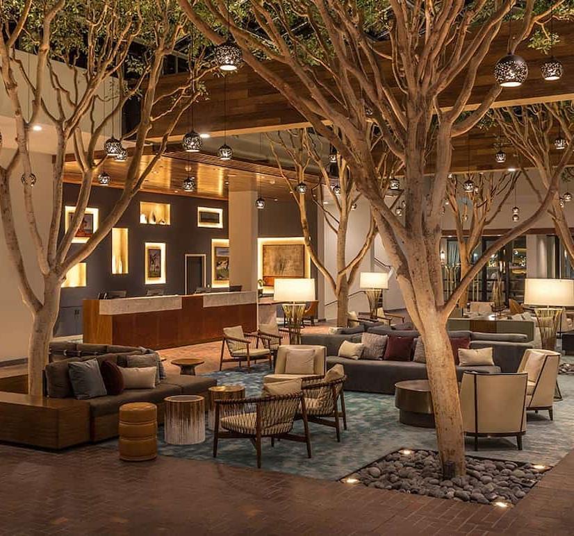 Lobby Evening at Portola Hotel