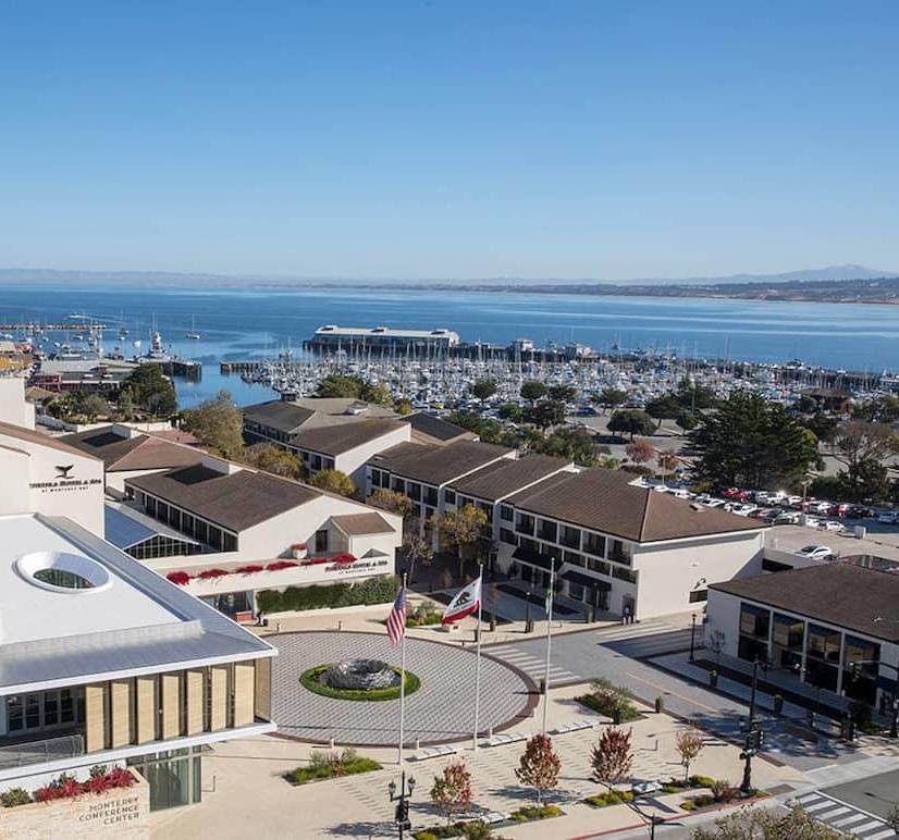Portola Hotel aerial view
