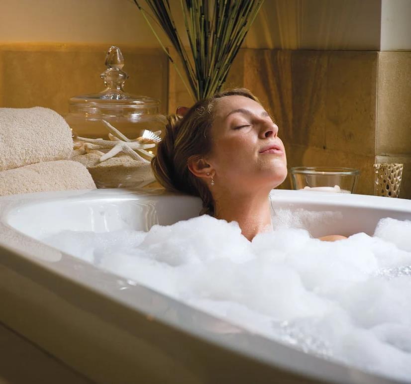 Spa Tub woman soaking