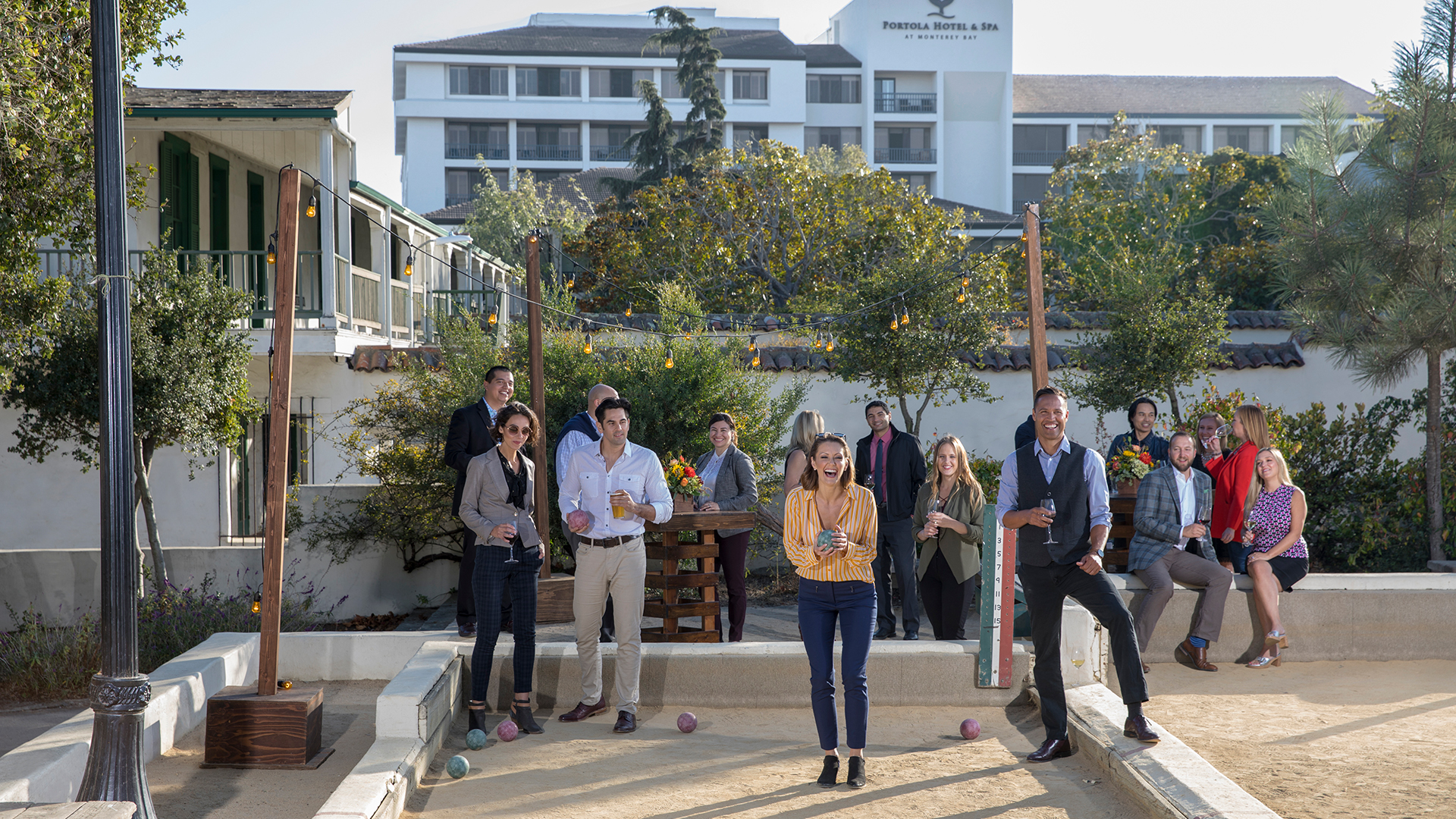 Bocce Court gathering
