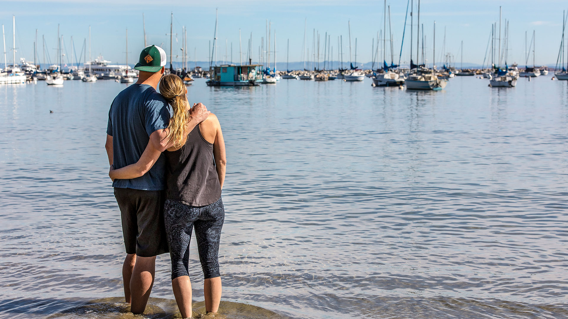 Couple Near Beach at Portola Hotel