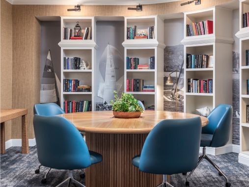 Conference room with round table