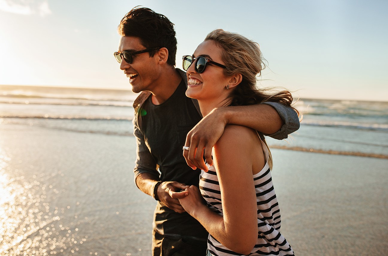 romantic date on the beach